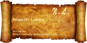 Németh Lenke névjegykártya