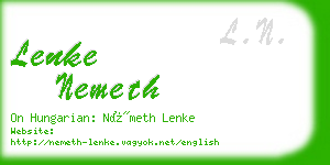 lenke nemeth business card